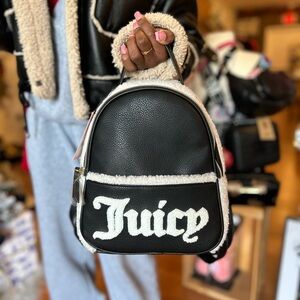 Juicy Couture Black and White Backpack& satchel